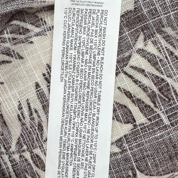 NWT MANGO LINEN Blend Tropical Print Notch Collar Blazer Front Flap Pockets XS - Picture 13 of 13